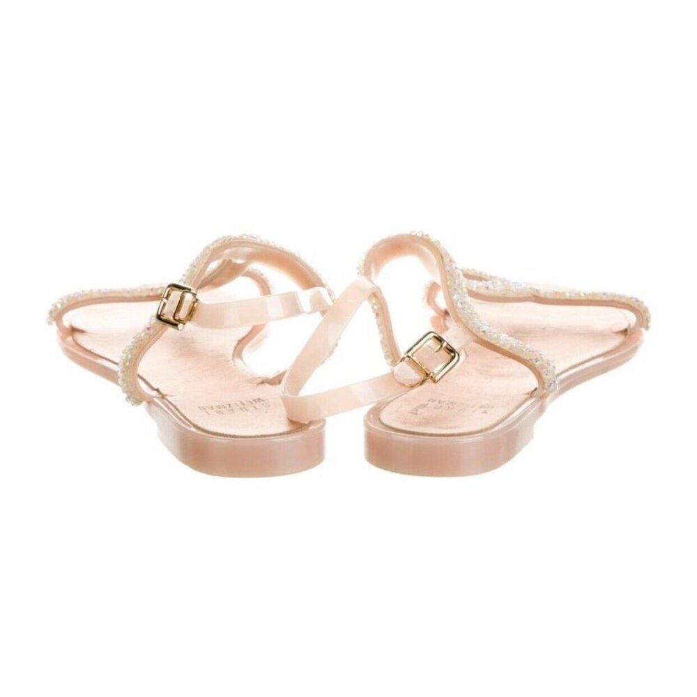 stuart weitzman Authentic Solid Pink Crystal Embe… - image 4
